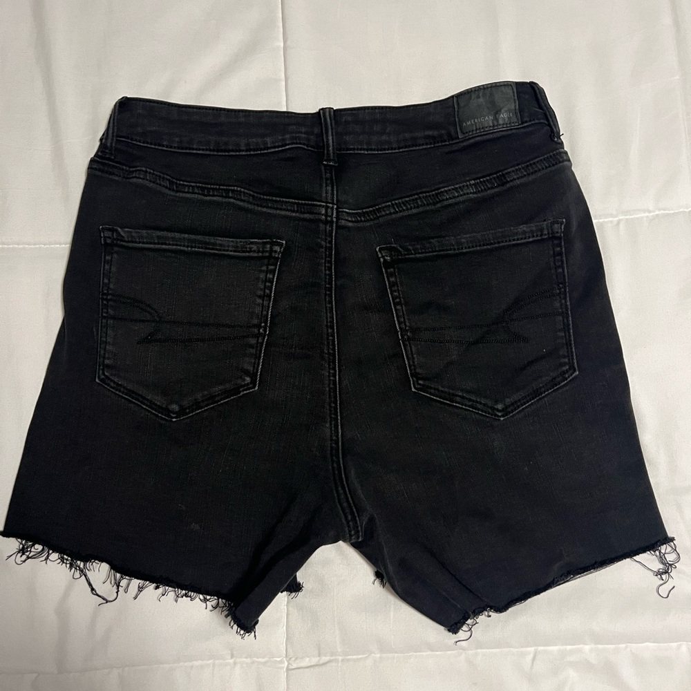 American Eagle Outfitters High-Rise Black Denim Shorts